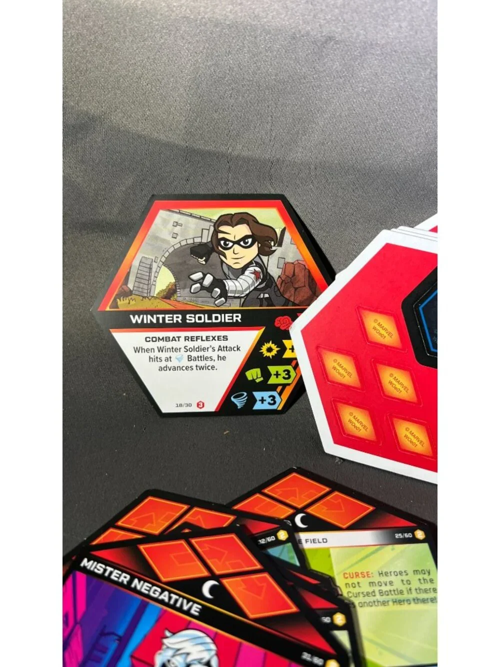 Marvel Battleworld Card Pieces Winter Soldier Captain America Fun - No Figures
